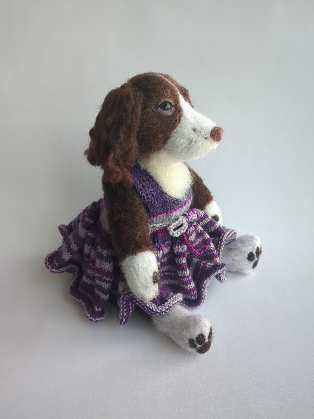 A handcrafted doll of Christy the English Springer Spaniel