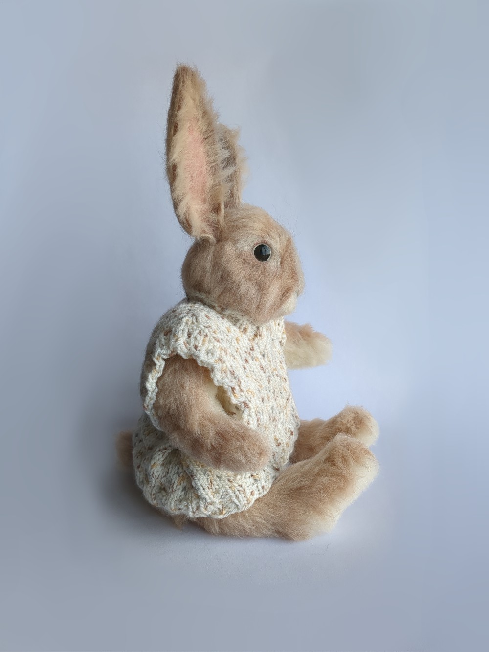 A handcrafted doll of Peetah the rabbit
