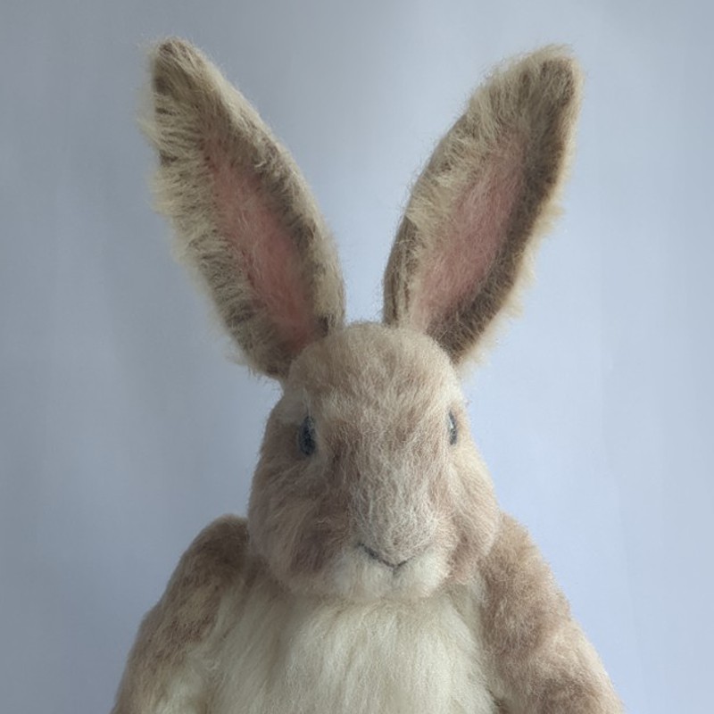 A handcrafted doll of Peetah the rabbit