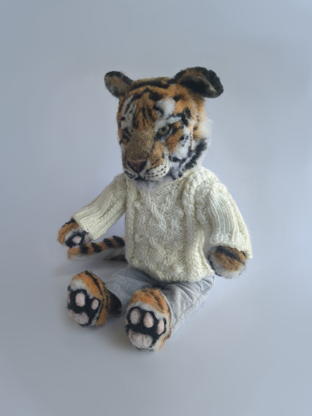 A handcrafted doll of Torachan the Siberian Tiger